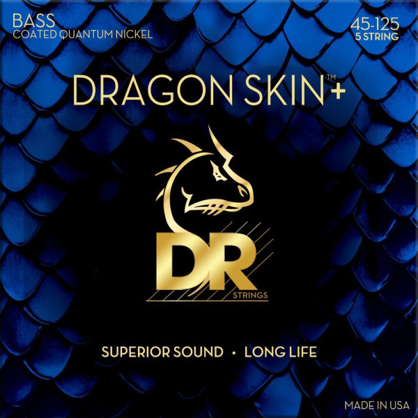 DR DBQ5-45 DRAGON SKIN+ 5-String Light 045-125 Quantum Nickel Electric Bass Strings