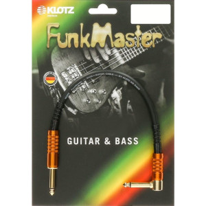 Klotz FunkMaster Patch Kabel 0,9m schwarz 1 Gerade/ 1 Winkel