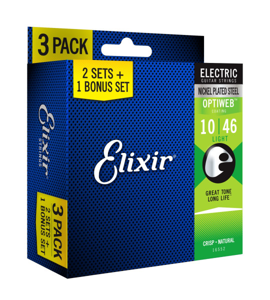 Elixir Optiweb Light 010-046 3er Pack