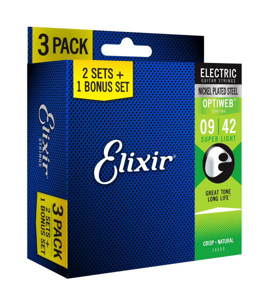 Elixir Optiweb Super Lights 009-042 3er Pack